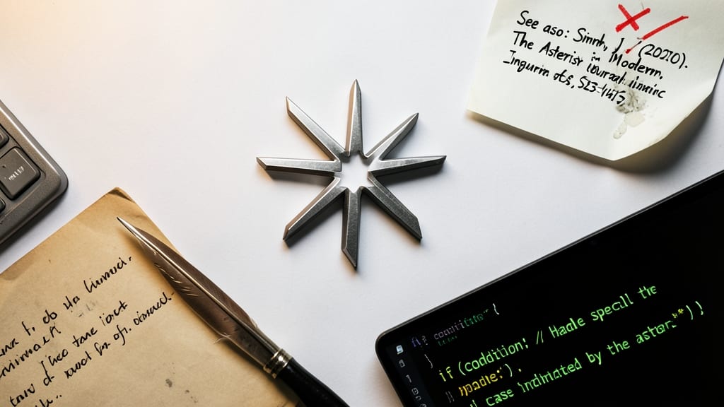 Asterisk * for Footnotes and Highlighting